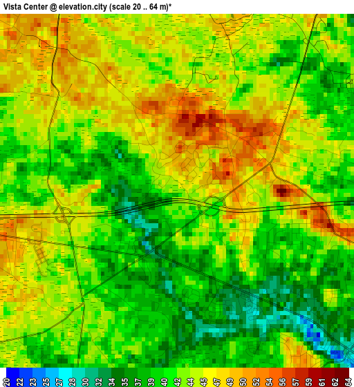 Vista Center elevation map