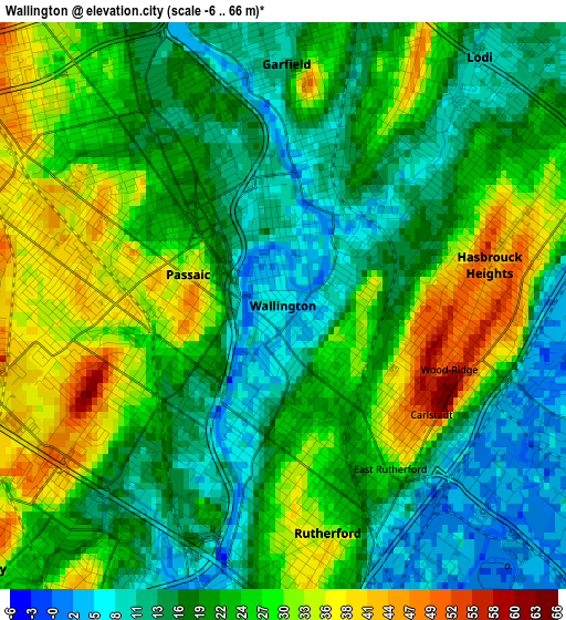 Wallington elevation map