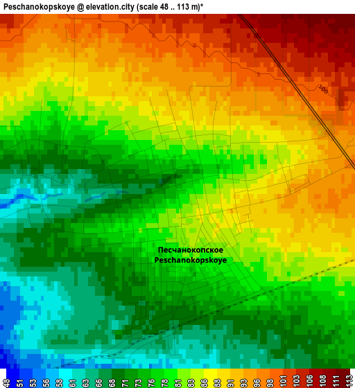 Peschanokopskoye elevation map