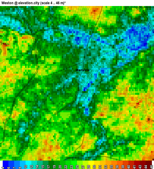 Weston elevation map