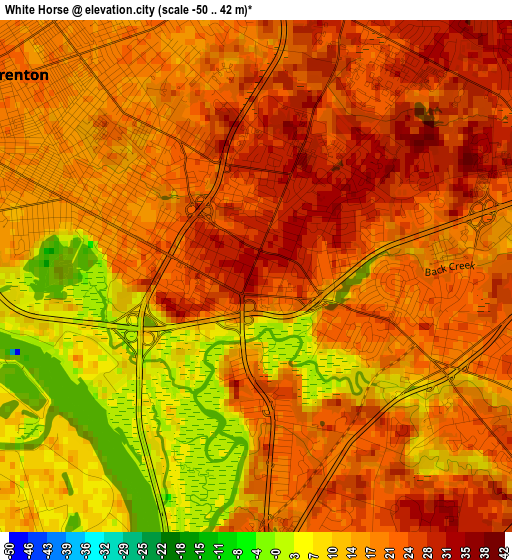 White Horse elevation map