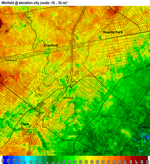 Winfield elevation map