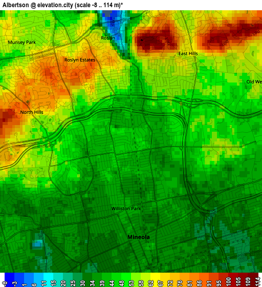 Albertson elevation map