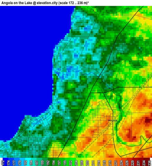 Angola on the Lake elevation map