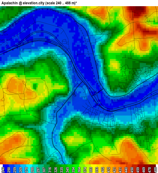 Apalachin elevation map