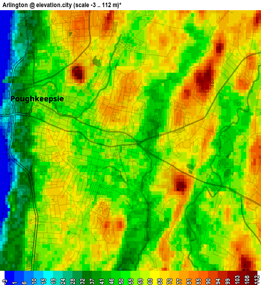 Arlington elevation map