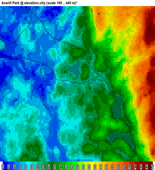 Averill Park elevation map