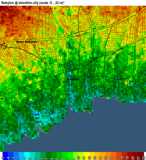 Babylon elevation map