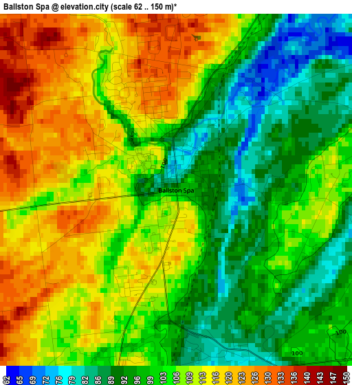 Ballston Spa elevation map