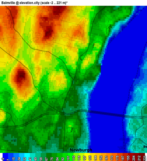 Balmville elevation map