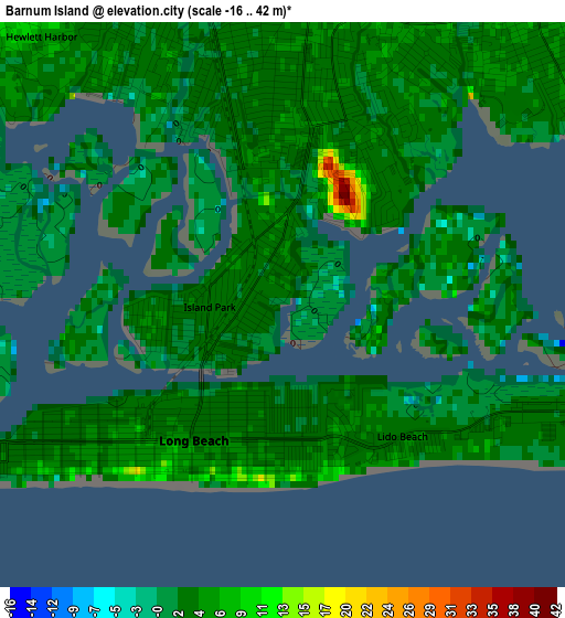 Barnum Island elevation map