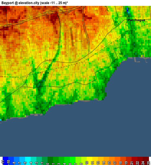 Bayport elevation map