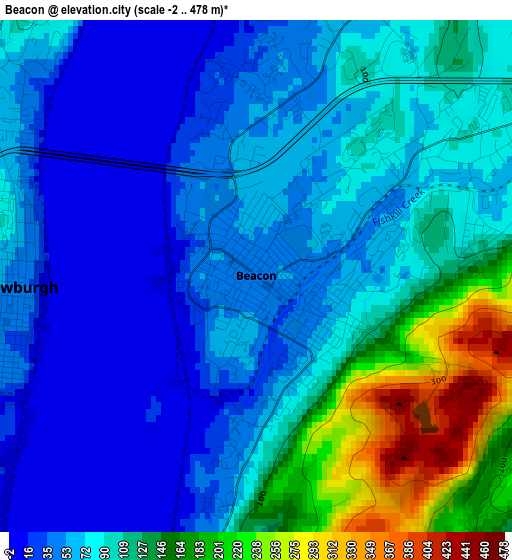 Beacon elevation map