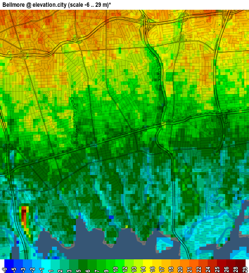 Bellmore elevation map