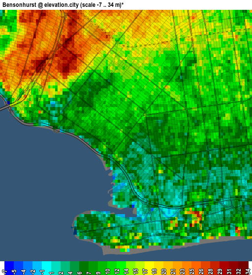 Bensonhurst elevation map