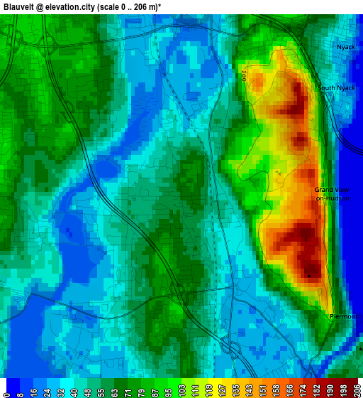 Blauvelt elevation map