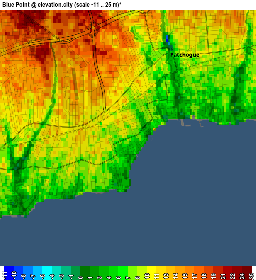 Blue Point elevation map