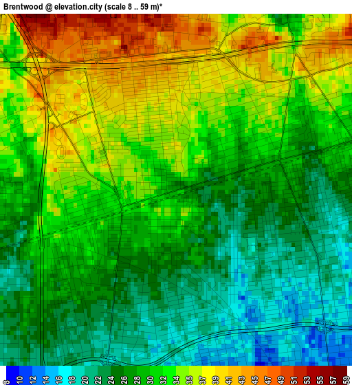 Brentwood elevation map