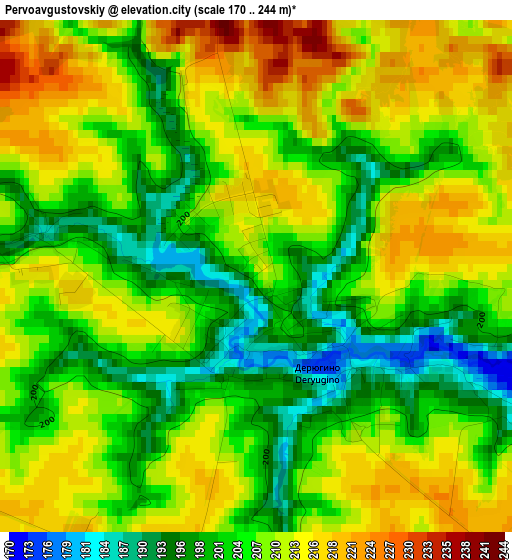 Pervoavgustovskiy elevation map