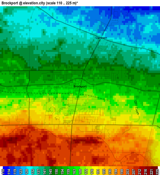 Brockport elevation map