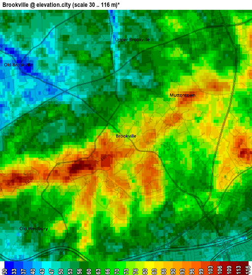 Brookville elevation map