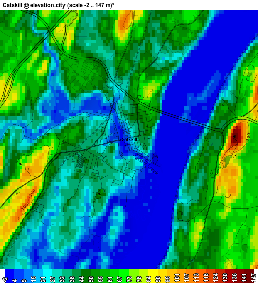 Catskill elevation map