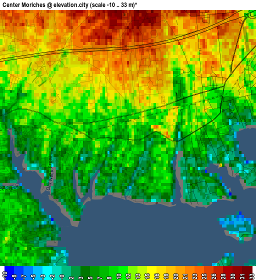 Center Moriches elevation map