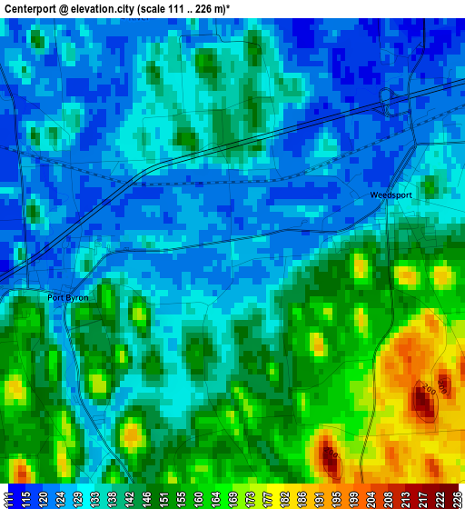 Centerport elevation map