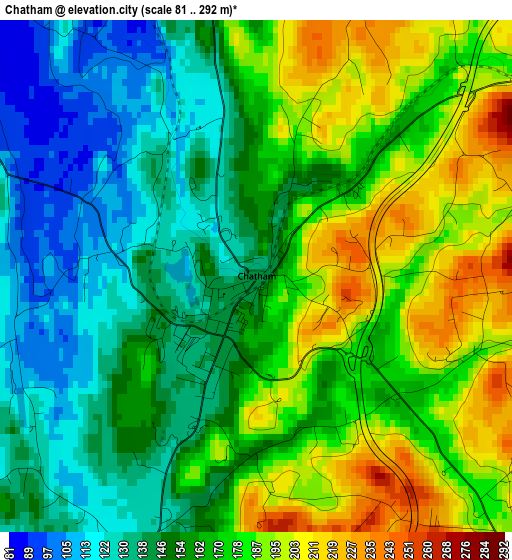 Chatham elevation map