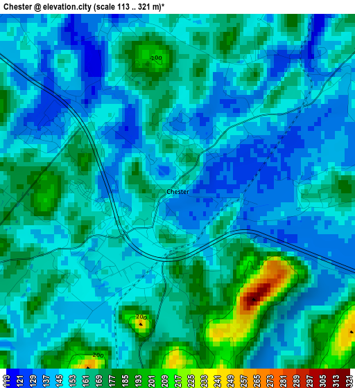 Chester elevation map