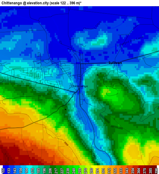 Chittenango elevation map