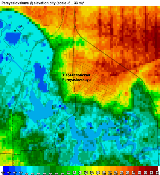 Pereyaslovskaya elevation map