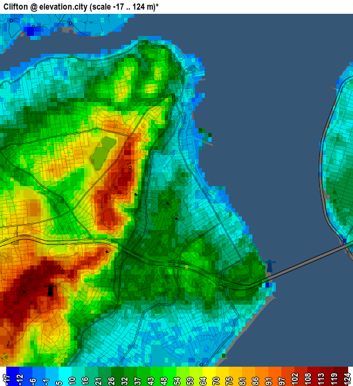 Clifton elevation map