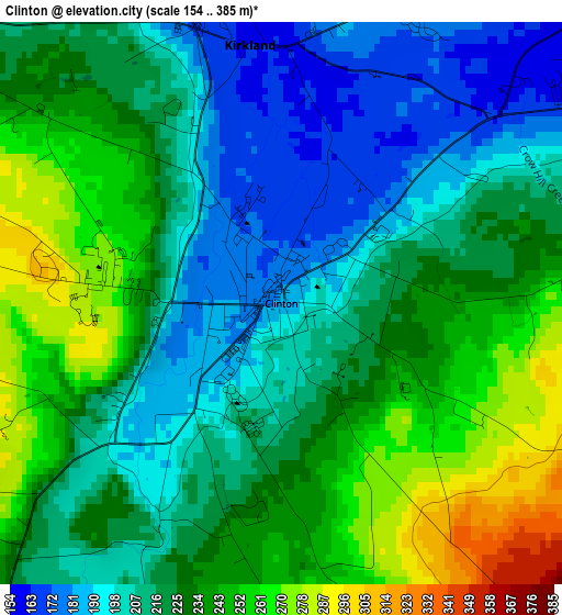 Clinton elevation map