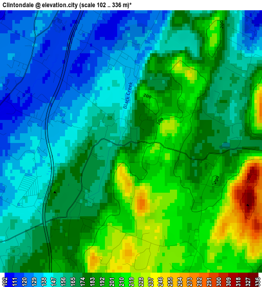 Clintondale elevation map