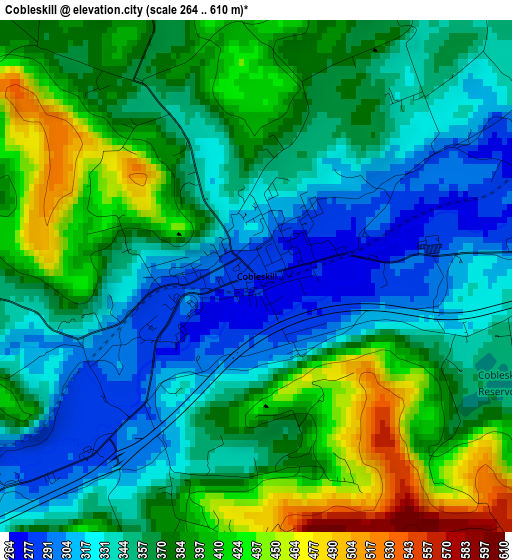 Cobleskill elevation map