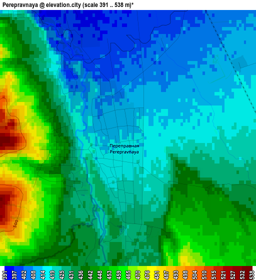 Perepravnaya elevation map