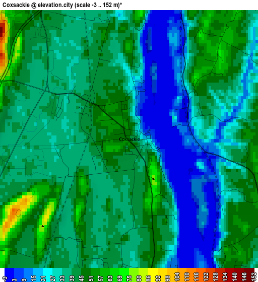 Coxsackie elevation map