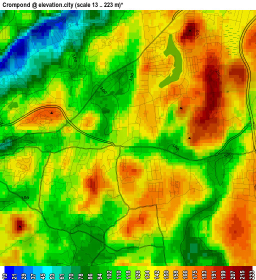 Crompond elevation map