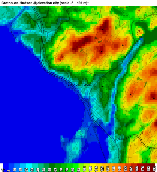 Croton-on-Hudson elevation map