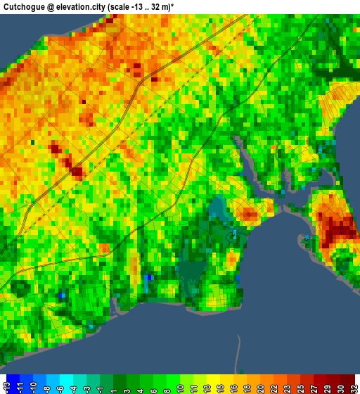 Cutchogue elevation map