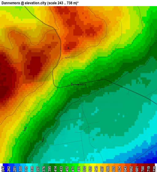 Dannemora elevation map