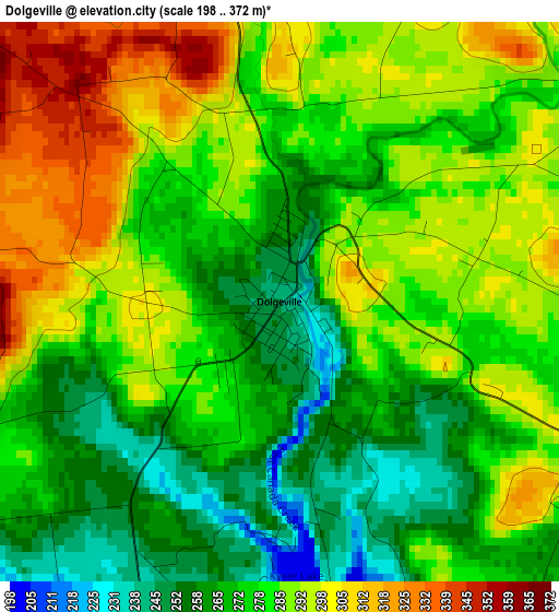 Dolgeville elevation map