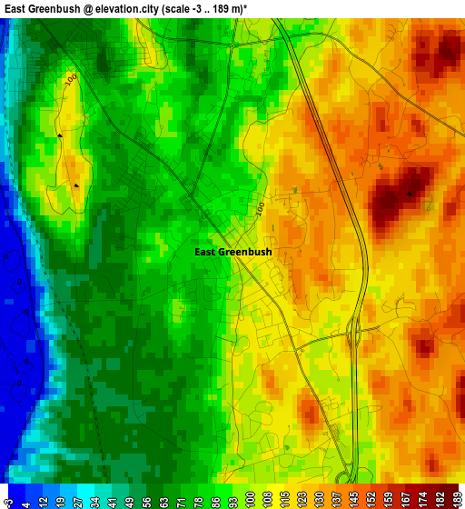 East Greenbush elevation map