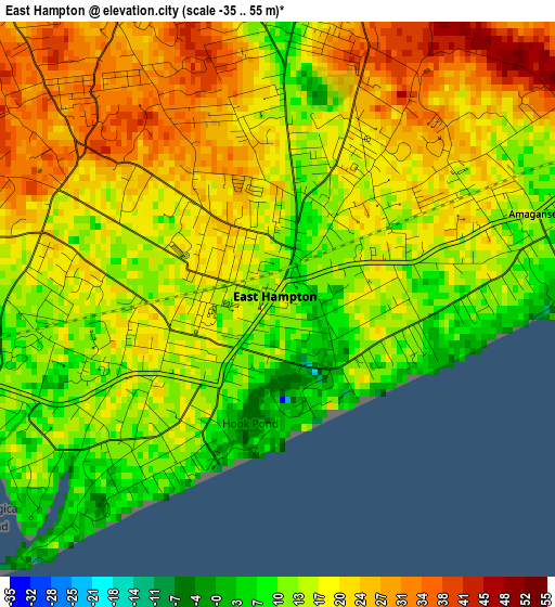 East Hampton elevation map