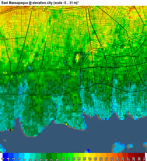 East Massapequa elevation map