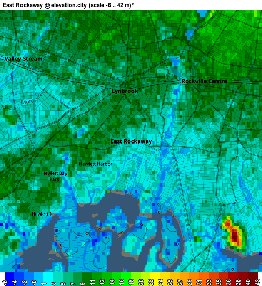 East Rockaway elevation map