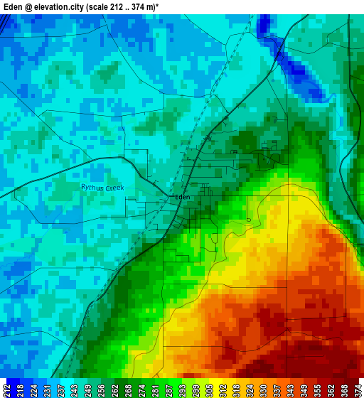 Eden elevation map