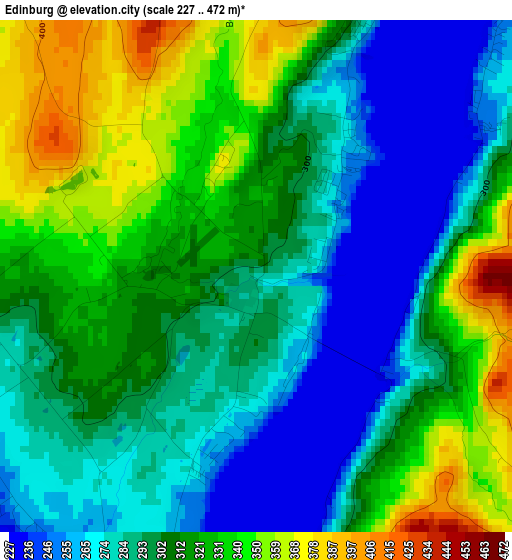 Edinburg elevation map