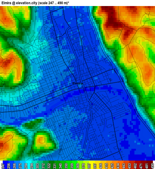 Elmira elevation map